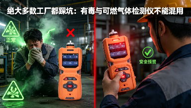 绝大多数工厂存在气体检测认知偏差，有毒气体检测仪与可燃气体检测仪不可混用